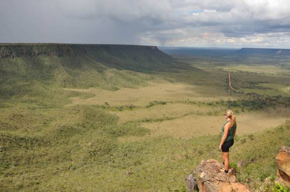 As planícies do Jalapão vistas do alto da Serra do Espírito Santo, no Jalapão - TO